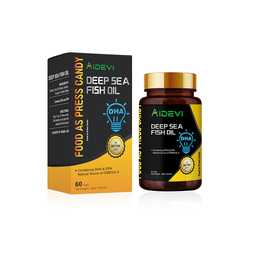 AIDEVI Deep Sea Fish Oil DHA EPA OMEGA-3 60 Softgel For Child Eldly Dietary Supplement Made In USA缩略图