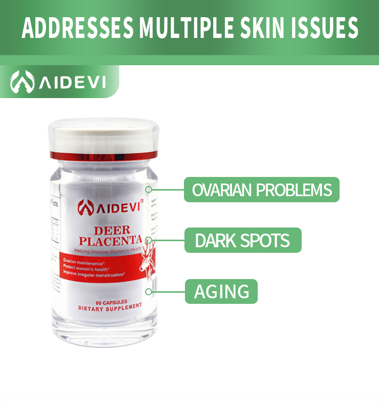 AIDEVI DEER PLACENTA 60 CAPSULES 400MG FRESH DEER PLACENTA DIETARY SUPPLEMENTS MADE IN USA插图1