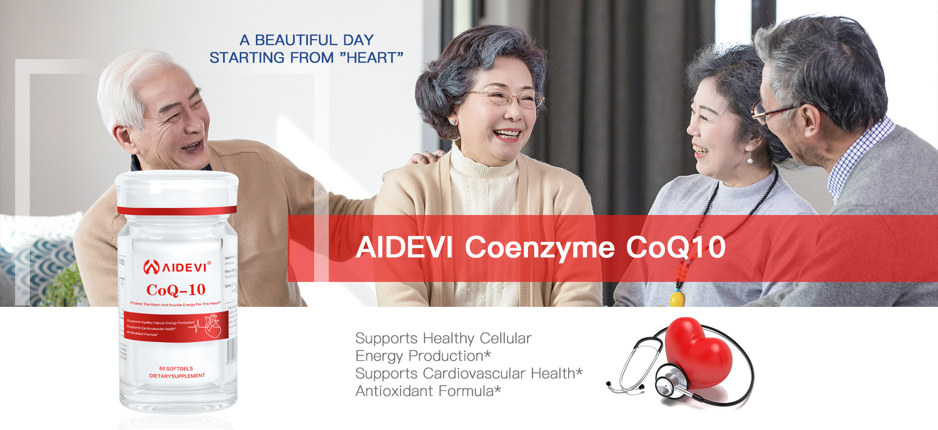 AIDEVI COENZYME CoQ10 Q10 120MG 60 CAPSULES For Brood Pressure Thinner Made In USA插图